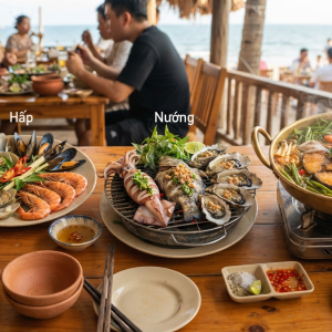 Hải sản ở Hồ Tràm nên chọn hấp, nướng hay lẩu theo từng loại?