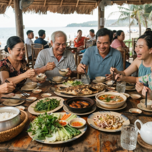 Nhóm 4–6 người đi Hồ Tràm nên gọi bao nhiêu món là vừa?