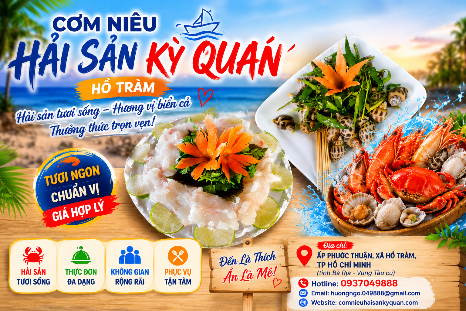 hải sản hồ tràm 